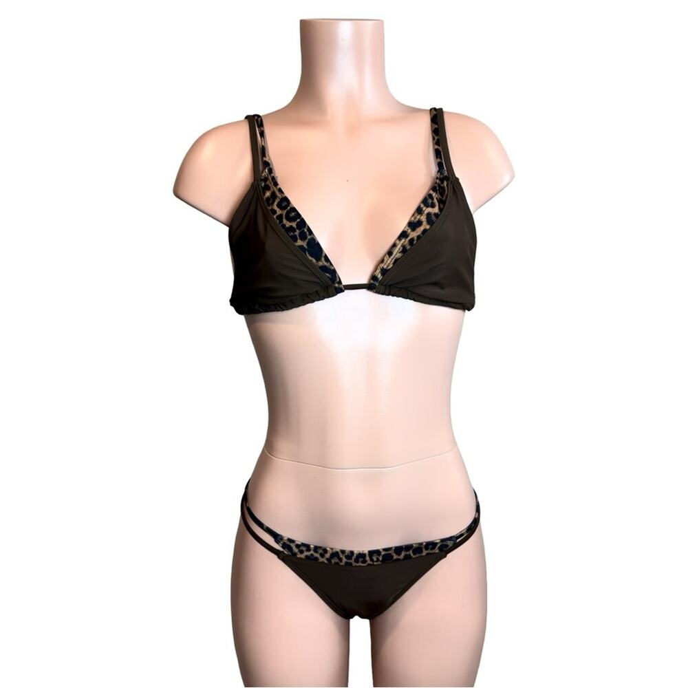Boutique Double Layered Animal Print Bikini Top XL & Bottom L $99 - Picture 5 of 15